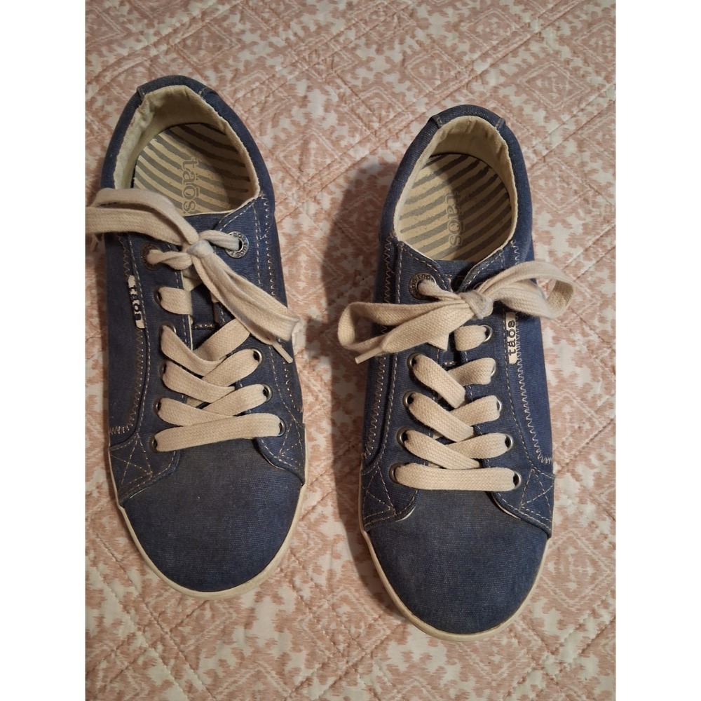 Taos Size 8 Footwear Star Women's Blue Athletic Running Sneakers Lace-Up Low Top